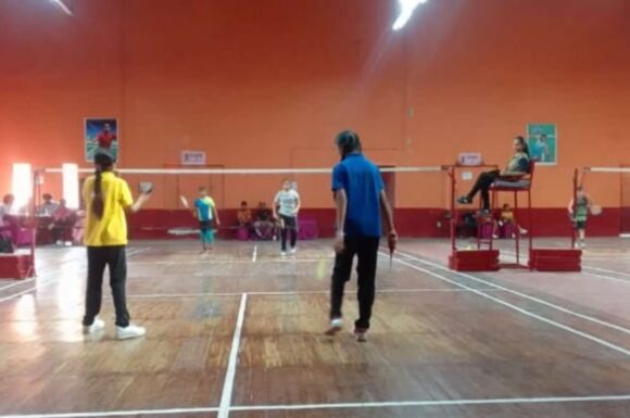 4th position in badminton double match